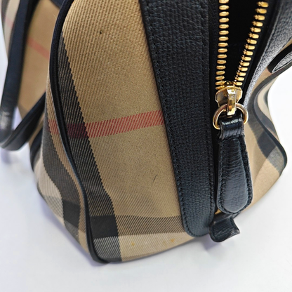 BURBERRY Alchester Multicolor Canvas Handbag Golden hardware-(SKU)-939790011
