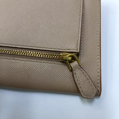 PRADA Khaki Cowhide Wallet Golden hardware-(SKU)-954136803