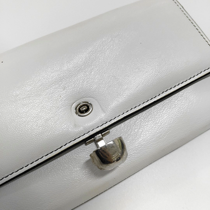 Alexander McQUEEN White Cowhide Wallet Silver Hardware-(SKU)-952748431