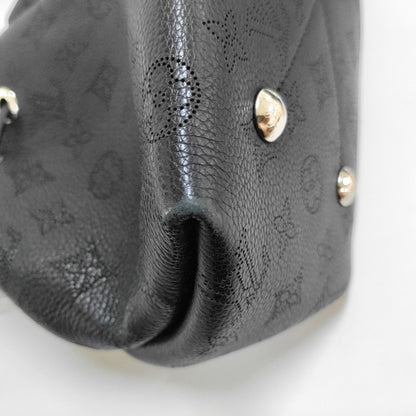 LOUIS VUITTON BELLA Black Calfskin Monogram Shoulder Bag Tote Bag Crossbody Bag Silver Hardware Pockets 2 Removable Straps-(SKU)-967203309