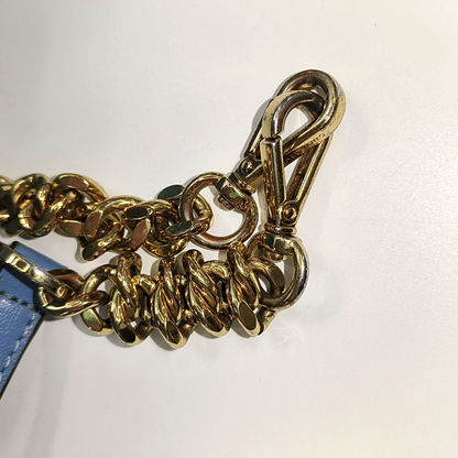 MICHAEL KORS Tote bag Small size Blue Cowhide Studs Single Shoulder Bag Tote Bag Crossbody Bag Golden hardware Removable shoulder strap-(SKU)-929655506