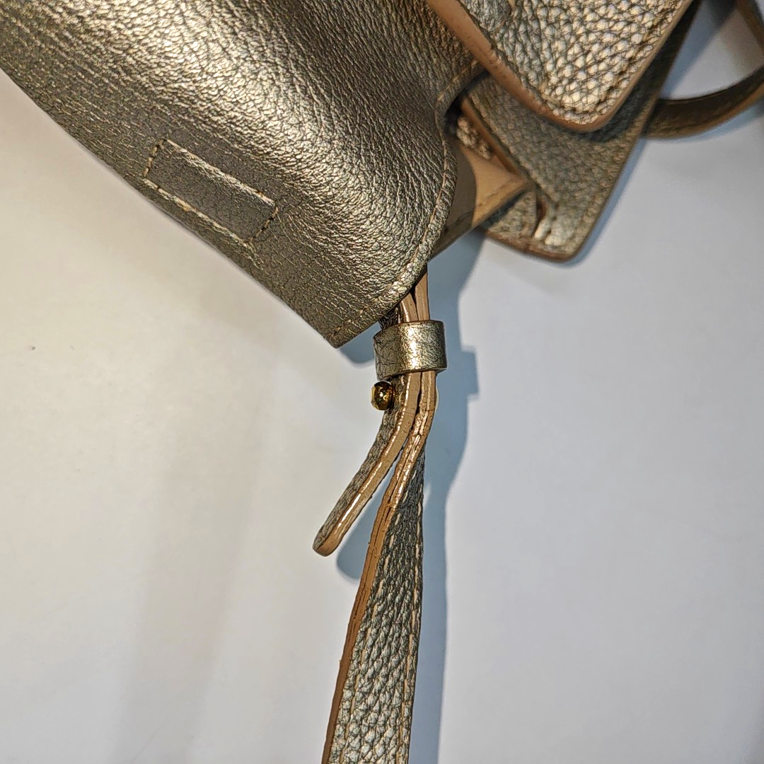 FERRAGAMO Amy Grey Leather Embossed Shoulder Bag Handbag Crossbody Golden hardware Removable shoulder strap-(SKU)-938858716