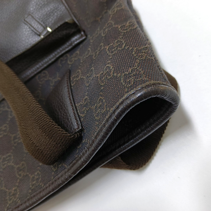 GUCCI Tote bag Brown Canvas Monogrammed Single Shoulder Bag Golden hardware-(SKU)-958908868