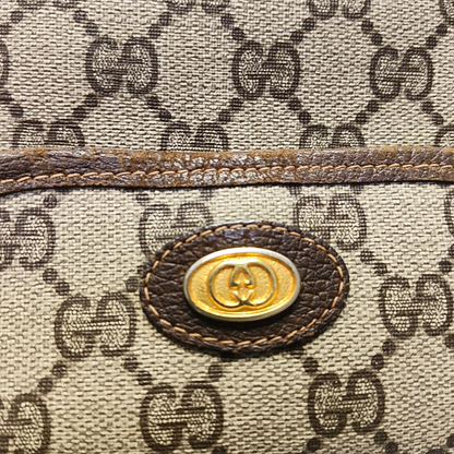 GUCCI Tote bag Khaki Coated Canvas Monogram Handbag Single Shoulder Bag Crossbody Bag Golden hardware-(SKU)-950487300
