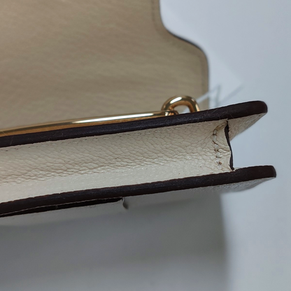 HERMÈS Roulis Cream Chèvre Mysore Leather Pochette Light Gold Hardware B Stamp Pockets Complete Accessories-(SKU)-959806501