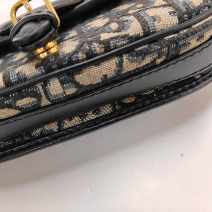 DIOR Bobby East-West Beige Canvas Monogram Embossed Shoulder Bag Crossbody Bag with Detachable Strap-(SKU)-968716011