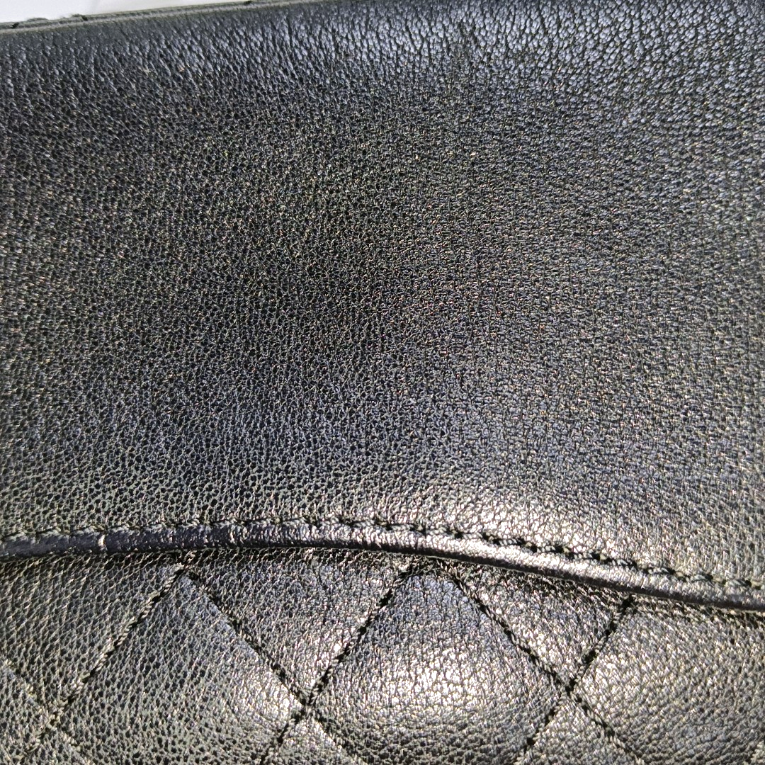 CHANEL NOW AND FOREVER Black Lamb Skin Quilted Crossbody, Shoulder Bag with Golden Hardware 27 Clasp-(SKU)-14471021