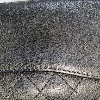 CHANEL NOW AND FOREVER Black Lamb Skin Quilted Crossbody, Shoulder Bag with Golden Hardware 27 Clasp-(SKU)-14471021