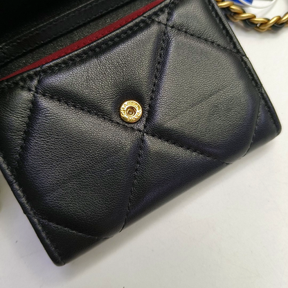 CHANEL CHANEL 19 Black Sheepskin Quilted Diamond Pattern Crossbody Bag Single Shoulder Bag Golden Silver Palladium Hardware 31 Clasp-(SKU)-951093853