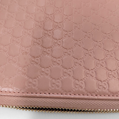 GUCCI Signature裸粉色牛皮老花,压纹钱包-(SKU)-955117130