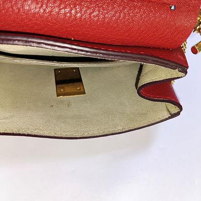Chloé Drew mini Red Leather Piggy Bag Crossbody Single Shoulder Bag Golden hardware Removable shoulder strap-(SKU)-958915353