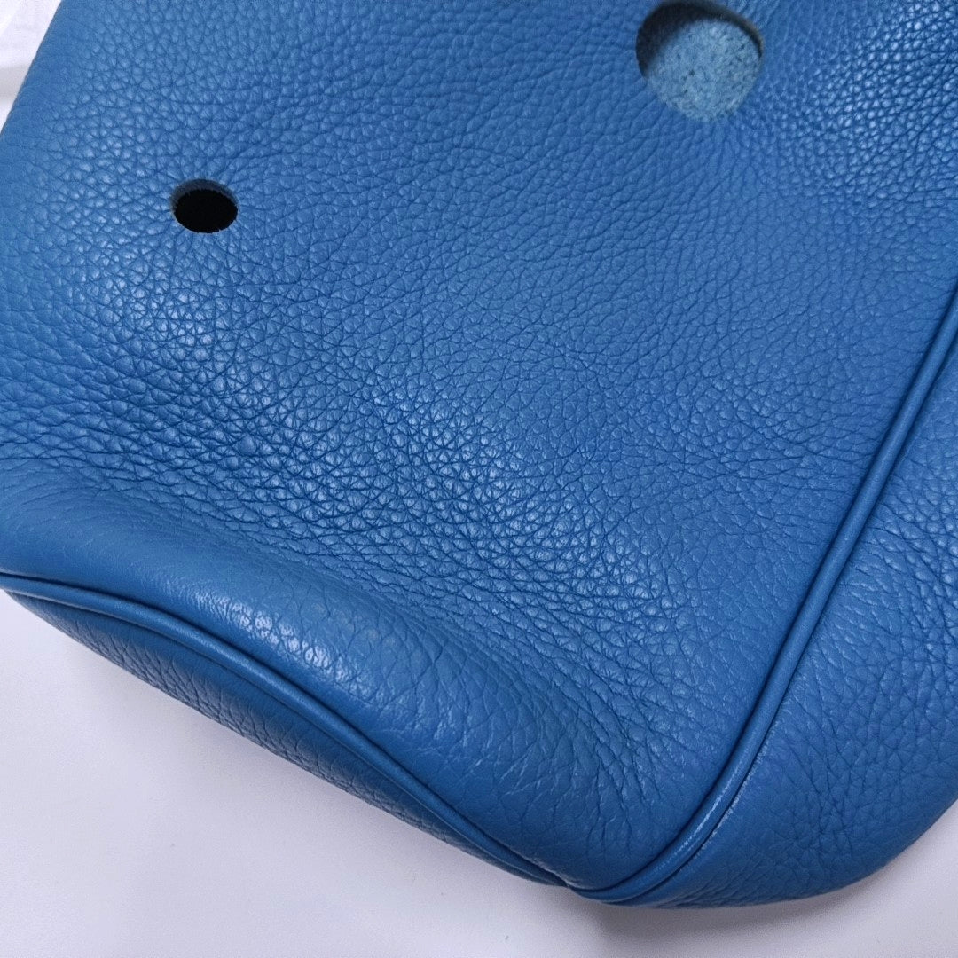 HERMÈS Mongeoire Tanzanian Blue Clemence Leather Crossbody Shoulder Bag Handbag Hardware 🄺-(SKU)-969328641