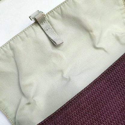 PRADA Purple Fabric Single Shoulder Bag Silver Hardware Removable shoulder strap-(SKU)-950006519