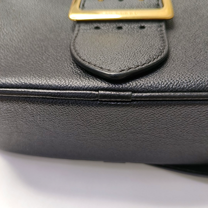 BURBERRY Buckle Black Cowhide Single Shoulder Bag Crossbody Bag Golden hardware-(SKU)-955784858