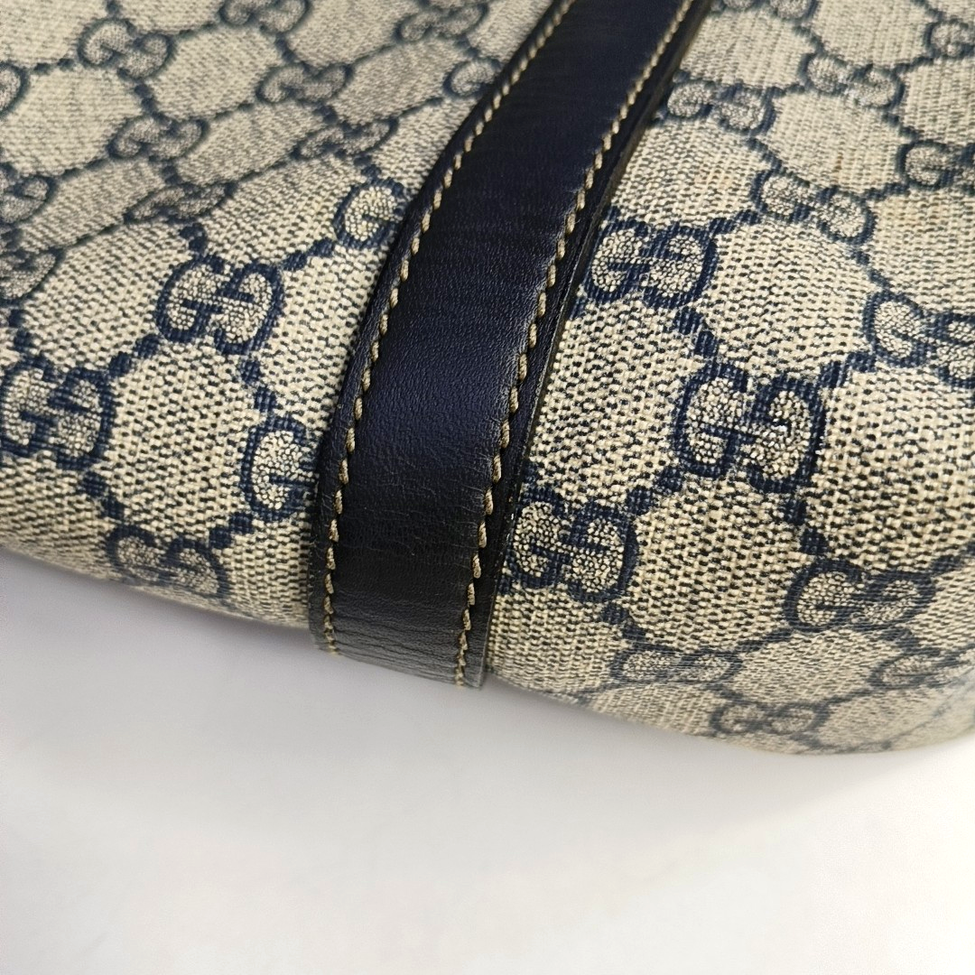 GUCCI Tote bag Beige Coated Canvas Monogram Single Shoulder Bag Handbag Crossbody Silver Hardware Removable shoulder strap-(SKU)-957584029