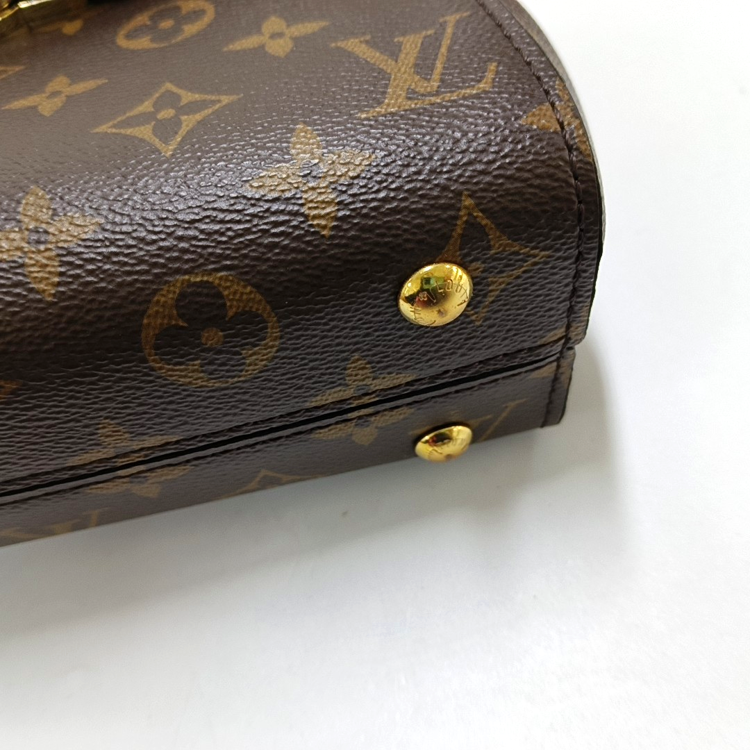 LOUIS VUITTON CLUNY Small Brown Coated Canvas Monogram Cluny Shoulder Bag Crossbody Tote Bag Convertible Strap-(SKU)-958624188