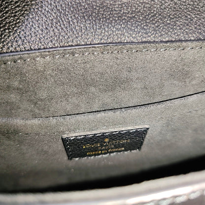 LOUIS VUITTON VAVIN BB Black Leather Embossed Single Shoulder Bag Crossbody Bag with Gold Hardware-(SKU)-967945683