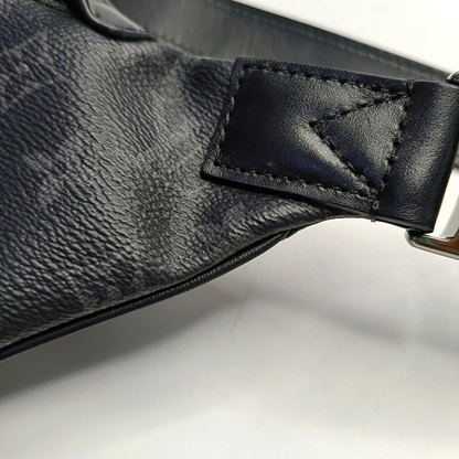 LOUIS VUITTON DISCOVERY Gray Coated Canvas Monogram Fanny Pack Crossbody Bag Chest Bag/Belt Bag Silver Hardware-(SKU)-956938229