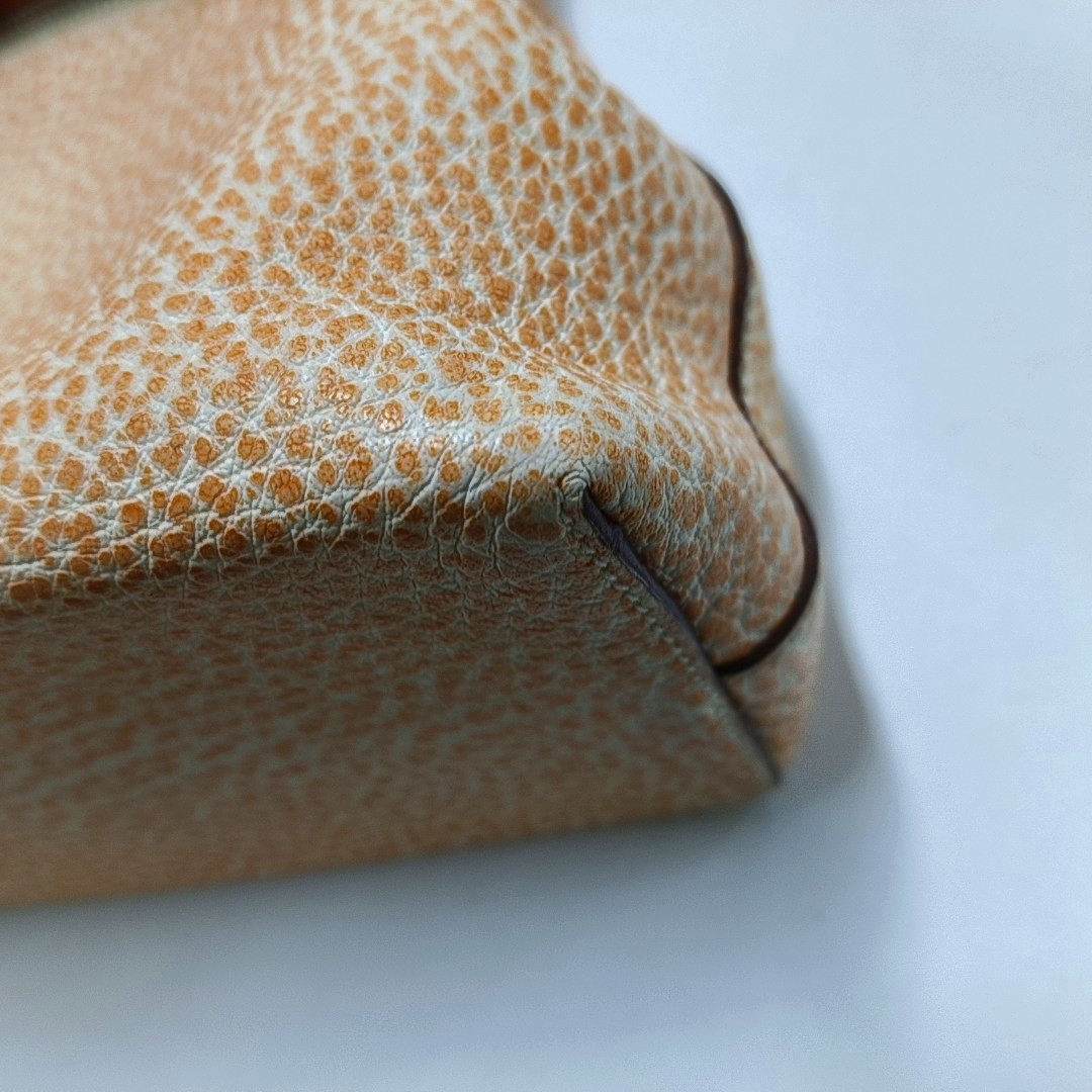 HERMÈS Yeoh Orange Pink Buffalo Leather Single Shoulder Bag Silver Hardware 🄶 Sub Pockets-(SKU)-951814551