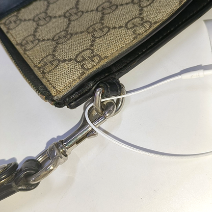 GUCCI GG Supreme Brown Coated Canvas Monogrammed Tote Handbag Silver Hardware-(SKU)-943502591