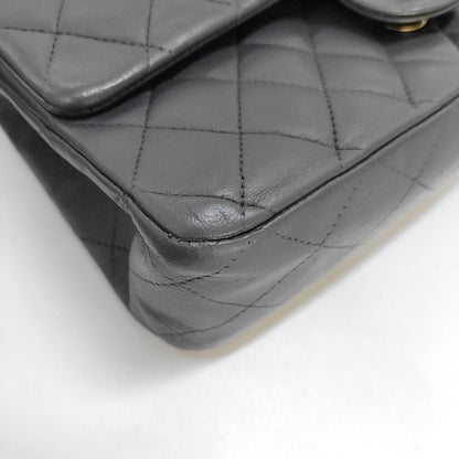 CHANEL CLASSIC FLAP Medium-sized Grey Lamb Skin Quilted Monogram Crossbody Bag Shoulder Bag 19 Clasp Golden Hardware-(SKU)-967065506