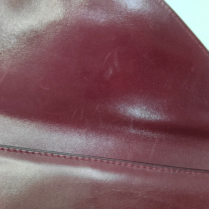 CELINE Red Calfskin Triumph Handbag Golden hardware-(SKU)-949081415