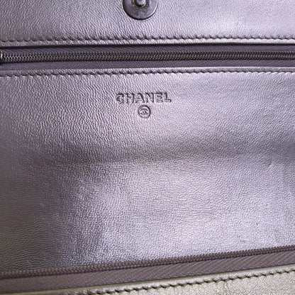 CHANEL WOC Iridescent Calfskin Quilted Shoulder Bag Crossbody Bag Silver Rainbow Metal Hardware-(SKU)-962424976