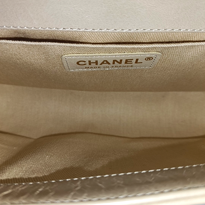 CHANEL BOY CHANEL Medium Beige Calfskin Quilted Shoulder Bag Crossbody Bag with Detachable Strap Gold Hardware-(SKU)-956099870