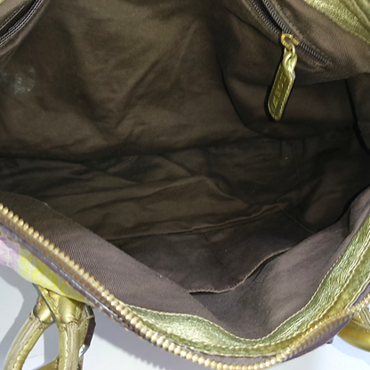 LOEWE Multicolor Canvas Floral Single Shoulder Bag Handbag Golden hardware Removable shoulder strap-(SKU)-942450620