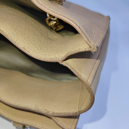 Miu Miu Tote bag Khaki cowhide crossbody handbag single shoulder bag Golden Silver Hardware Removable shoulder strap-(SKU)-952659036
