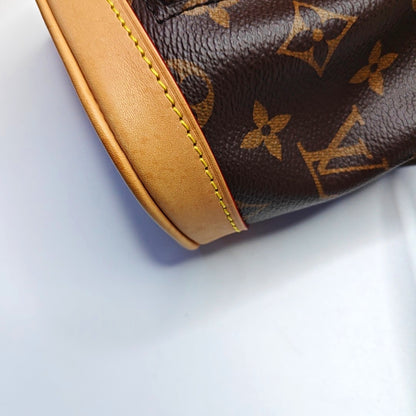 LOUIS VUITTON MONTSOURIS BB brown coated canvas Monogram backpack gold hardware 2 removable shoulder straps complete accessories-(SKU)-965720773