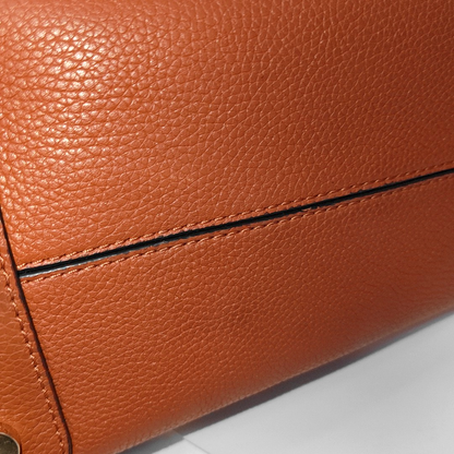 MICHAEL KORS Mercer Large size Orange Cowhide Single Shoulder Bag Crossbody Tote Golden hardware Removable shoulder strap-(SKU)-929074479