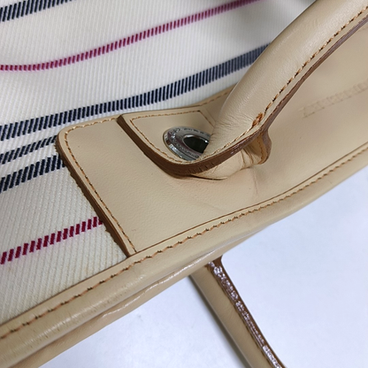 BURBERRY Tote bag White Canvas Tote Bag Ruthenium color hardware-(SKU)-935726448