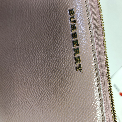 BURBERRY Light Pink Calf Leather Wallet Golden hardware-(SKU)-953079132