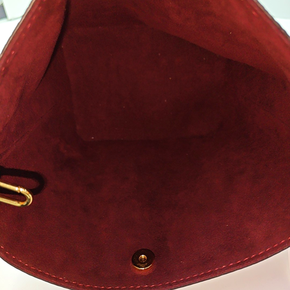 LOUIS VUITTON ALL IN small size brown coated canvas Monogram shoulder bag, handbag with gold hardware and inner pocket-(SKU)-963709822