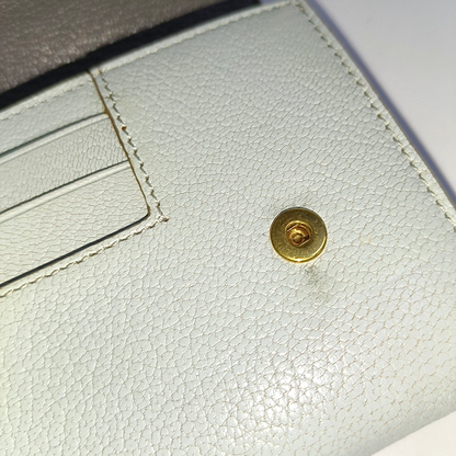 CELINE Light Blue Calfskin Wallet Golden hardware-(SKU)-940440188