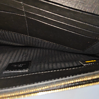 FENDI 2 Jours Black Cowhide Clutch Golden hardware-(SKU)-938664710