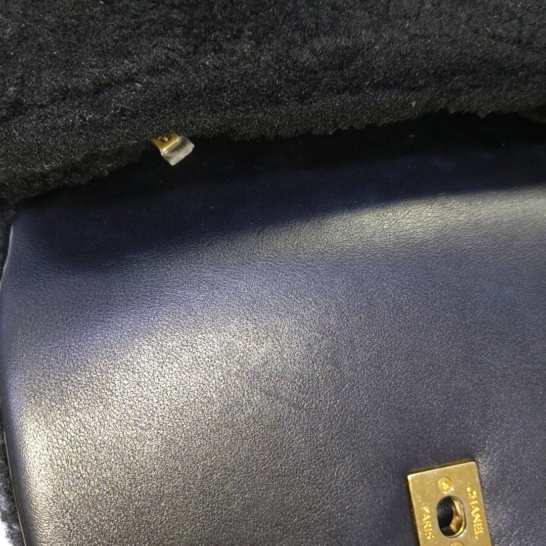 CHANEL COCO HANDLE Small Size Black Wool Calfskin Shoulder Bag, Handbag, Crossbody Bag with Detachable Strap-(SKU)-966024860