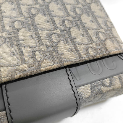 DIOR 30 Montaigne Grey Canvas Monogram Montaigne Bag Crossbody Shoulder Bag-(SKU)-966440601