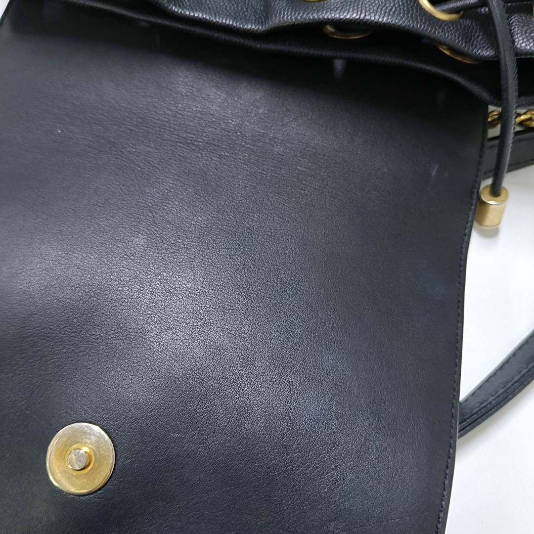 CHANEL FILIGREE black grained leather quilted shoulder bag, crossbody bag, handbag with gold hardware and 25 chain links-(SKU)-964770132