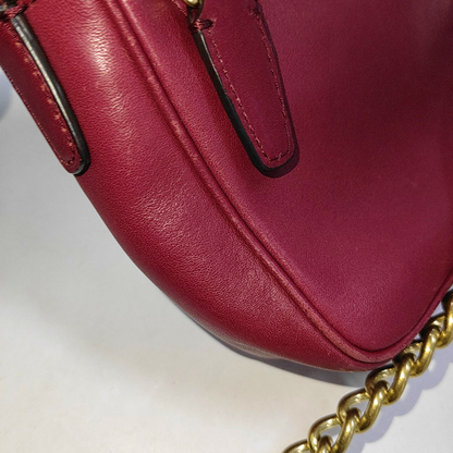 COACH Camera Bag Pink Leather Fringe Single Shoulder Crossbody Bag Golden hardware-(SKU)-14510402