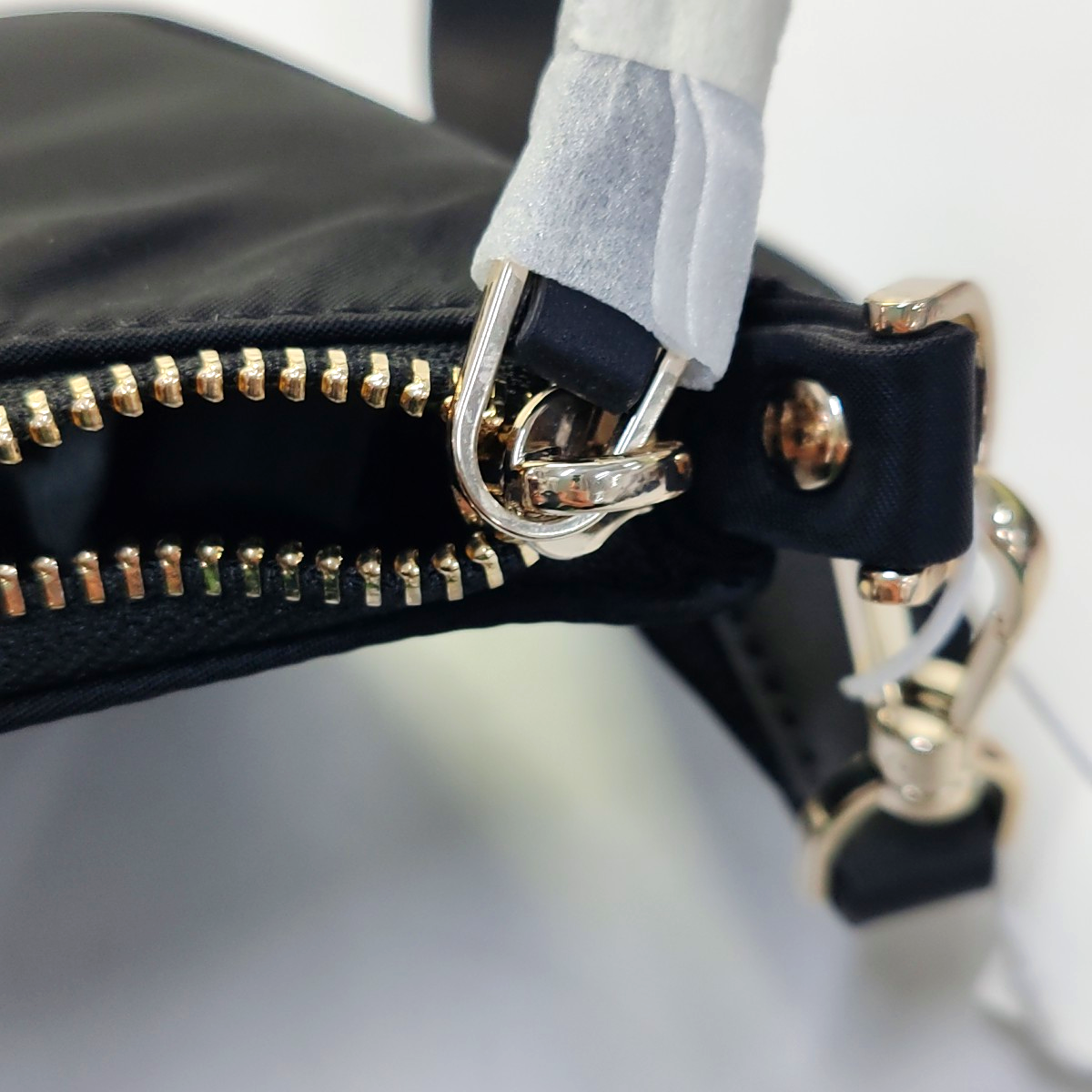 Kate Spade Black Nylon Crossbody Single Shoulder Bag Handbag Golden hardware Removable shoulder strap-(SKU)-944647989