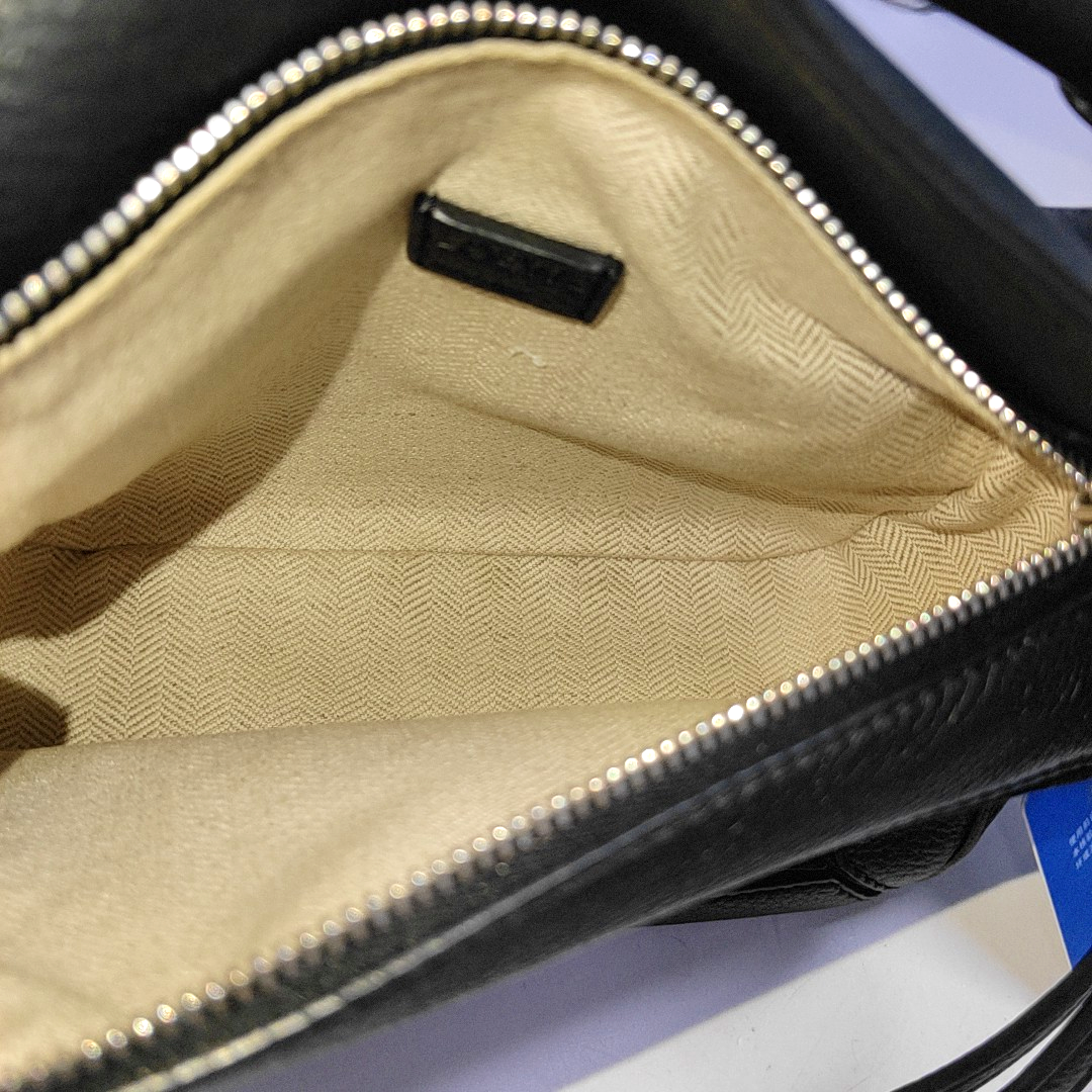 LOEWE Puzzle Mini Black Calf Leather Geometric Crossbody Shoulder Bag Tote Bag-(SKU)-948018688