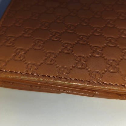 GUCCI Nude Pink Cowhide Monogram Embossed Wallet Golden hardware-(SKU)-933631362
