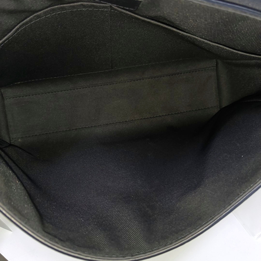 LOUIS VUITTON AEROGRAM Black Leather Printed Shoulder Bag Crossbody Bag with Detachable Strap-(SKU)-966236280