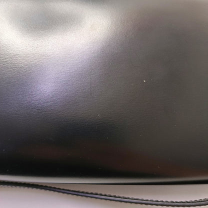 CELINE TRIOMPHE Black Leather Single Shoulder Bag with Gold Hardware-(SKU)-966416855