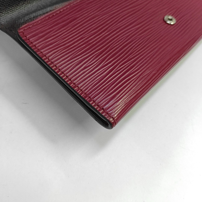 LOUIS VUITTON JOSÉPHINE 紫红色EPI牛皮水波纹钱包 Silver Hardware-(SKU)-935687162