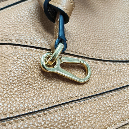 LOEWE Puzzle Mini Brown Leather Geometric Shoulder Bag, Golden Hardware, Removable Strap-(SKU)-971334160