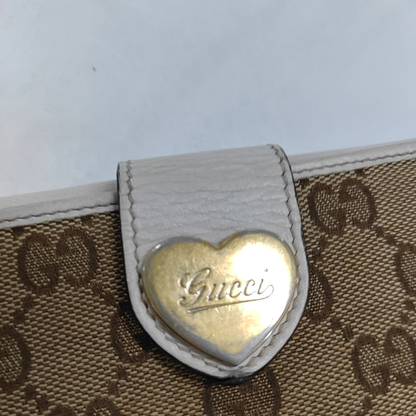 GUCCI Lovely Khaki Canvas Monogrammed Coin Purse Golden hardware-(SKU)-928591685