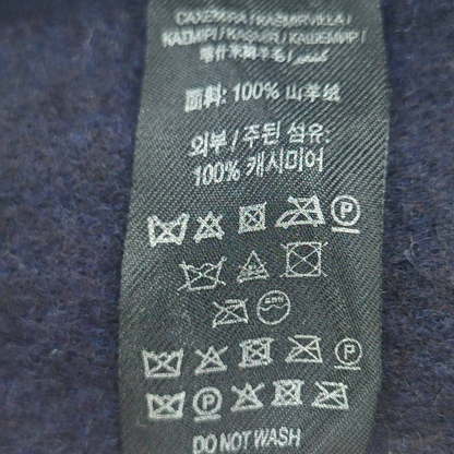 BURBERRY Dark Blue Cashmere Scarf-(SKU)-936488399